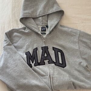 Mad happy x Gap grey zip up